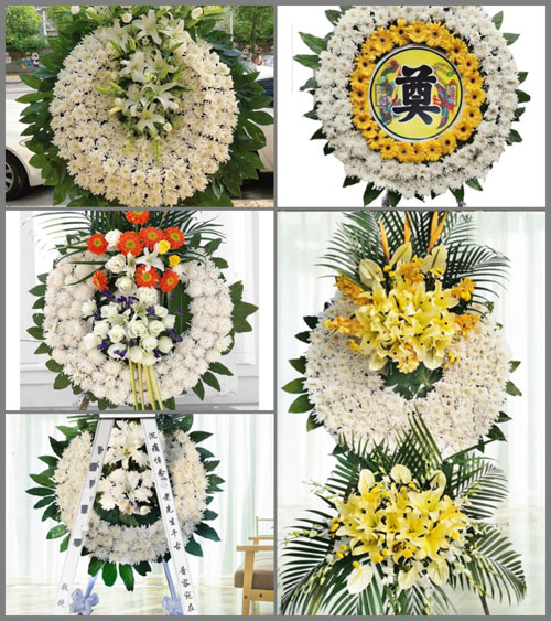 上海奉贤区四团镇龙尖村花圈速递